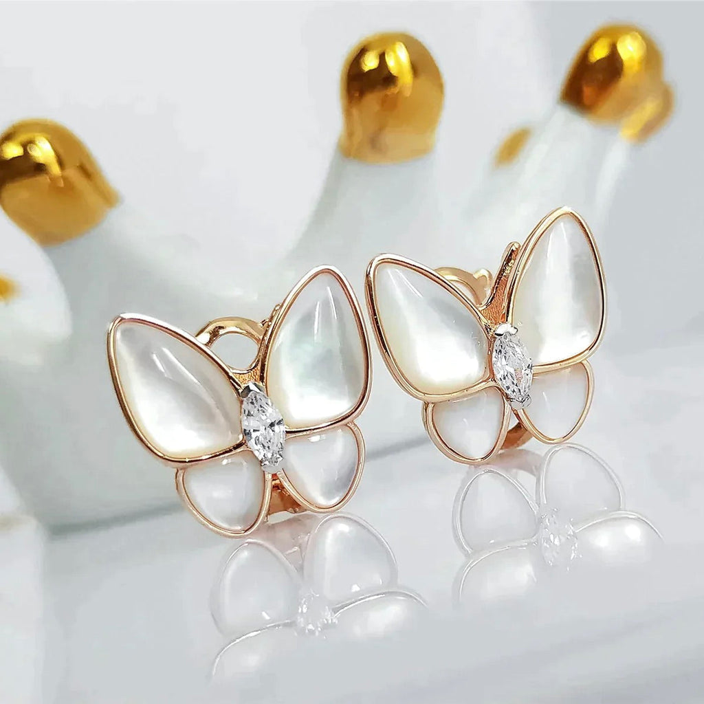 ¡®Dream¡¯BUTTERFLY MOP DIAMOND EARRINGS