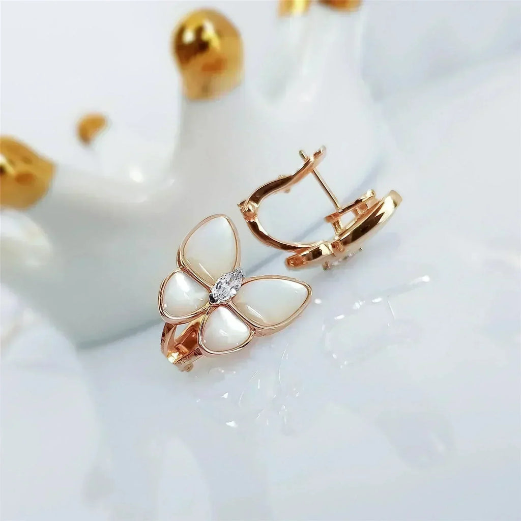 ¡®Dream¡¯BUTTERFLY MOP DIAMOND EARRINGS