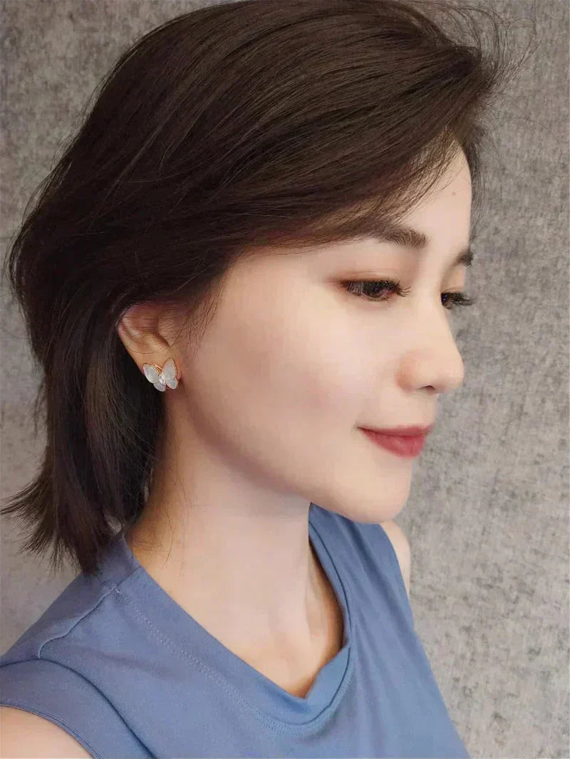 ¡®Dream¡¯BUTTERFLY MOP DIAMOND EARRINGS