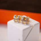 'Dream'MINI POP H GOLD OHRRINGE GRAU