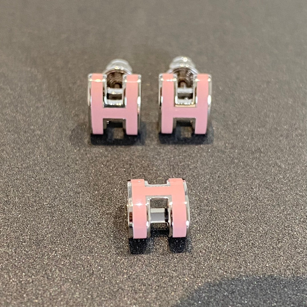 ¡®Dream¡¯MINI POP H SILVER EARRINGS PINK
