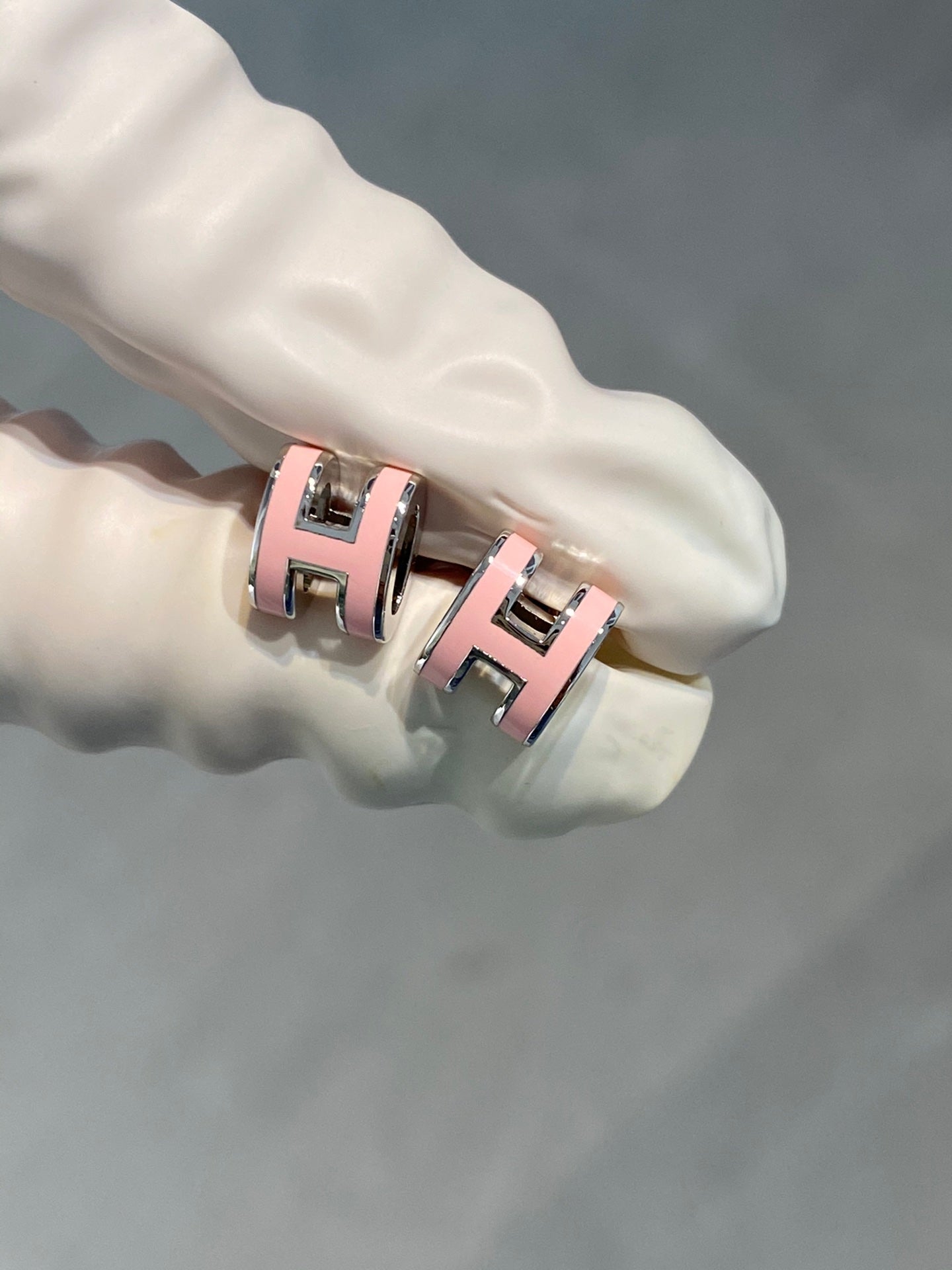 ¡®Dream¡¯MINI POP H SILVER EARRINGS PINK