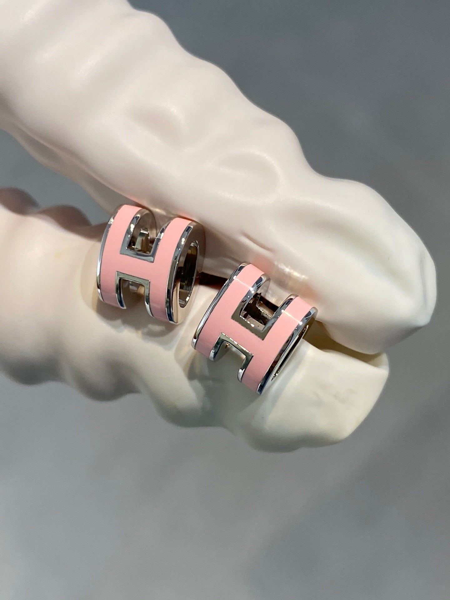 ¡®Dream¡¯MINI POP H SILVER EARRINGS PINK