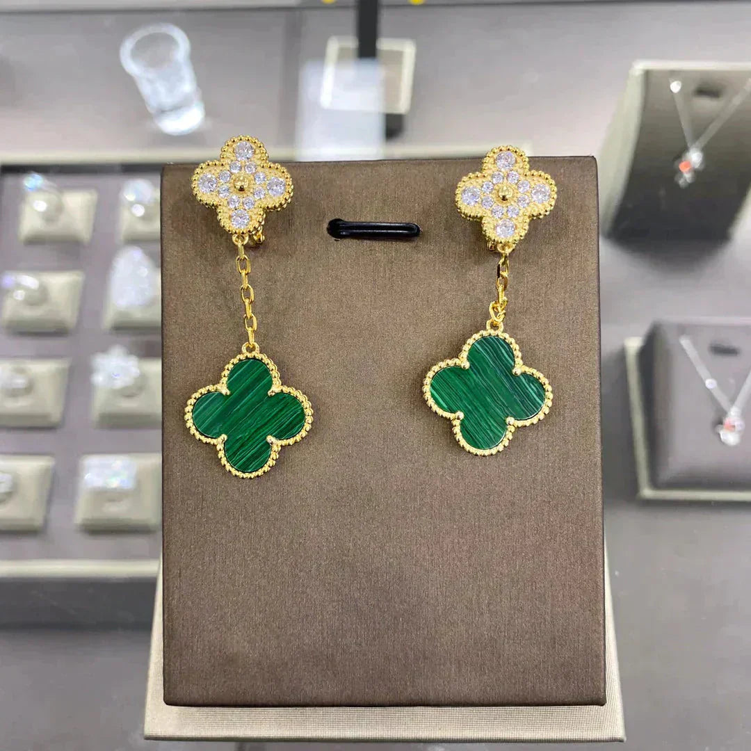 ¡®Dream¡¯CLOVER  2 MOTIFS  DIAMOND  EARRINGS (MULTIPLE CHOICESç´