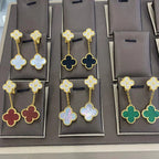 »Dream«CLOVER 2 MOTIVE DIAMANT-OHRRINGE (MEHRERE AUSWAHLMÖGLICHKEITEN)