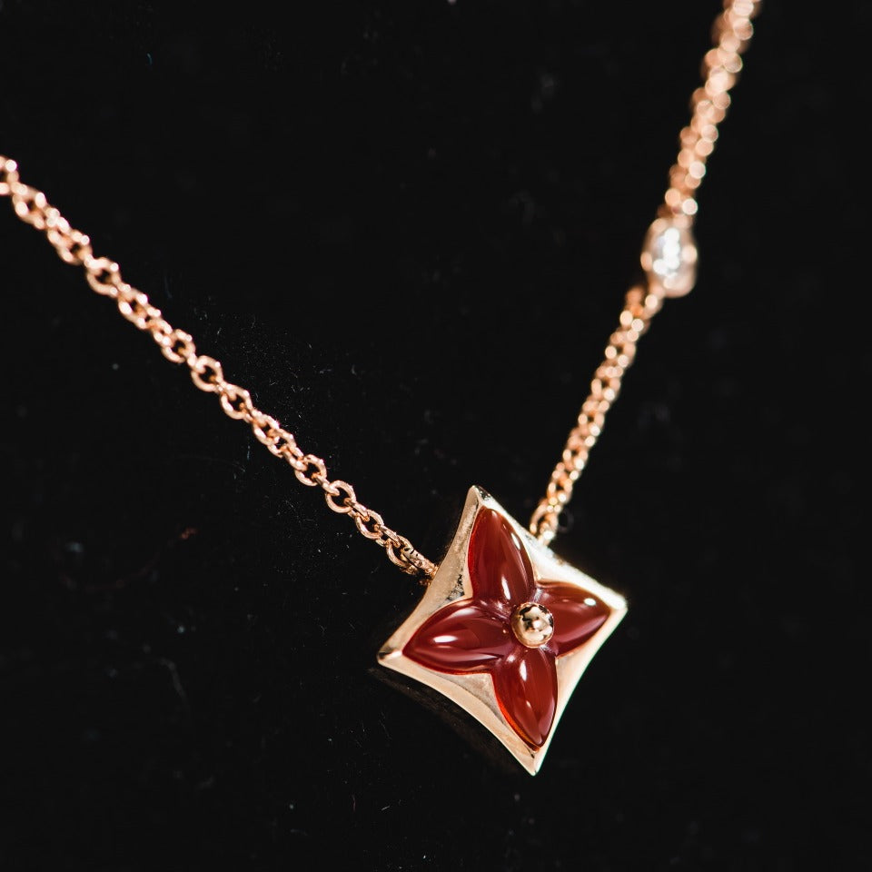 ¡®Dream¡¯STAR NECKLACE PINK GOLD 1 DIAMOND