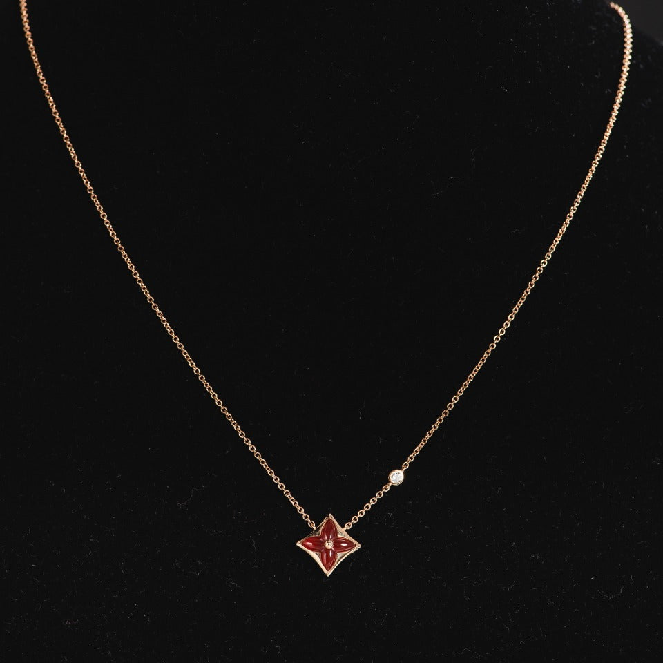 ¡®Dream¡¯STAR NECKLACE PINK GOLD 1 DIAMOND