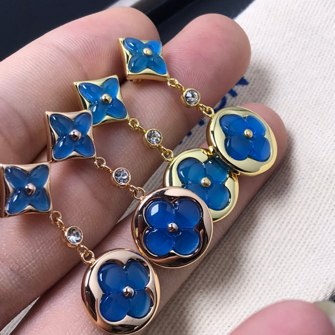 ¡®Dream¡¯STAR AND SUN AGATE DIAMOND EARRINGS