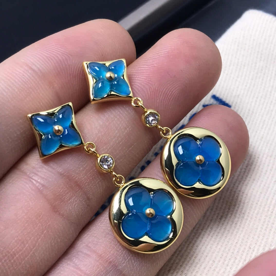 ¡®Dream¡¯STAR AND SUN AGATE DIAMOND EARRINGS