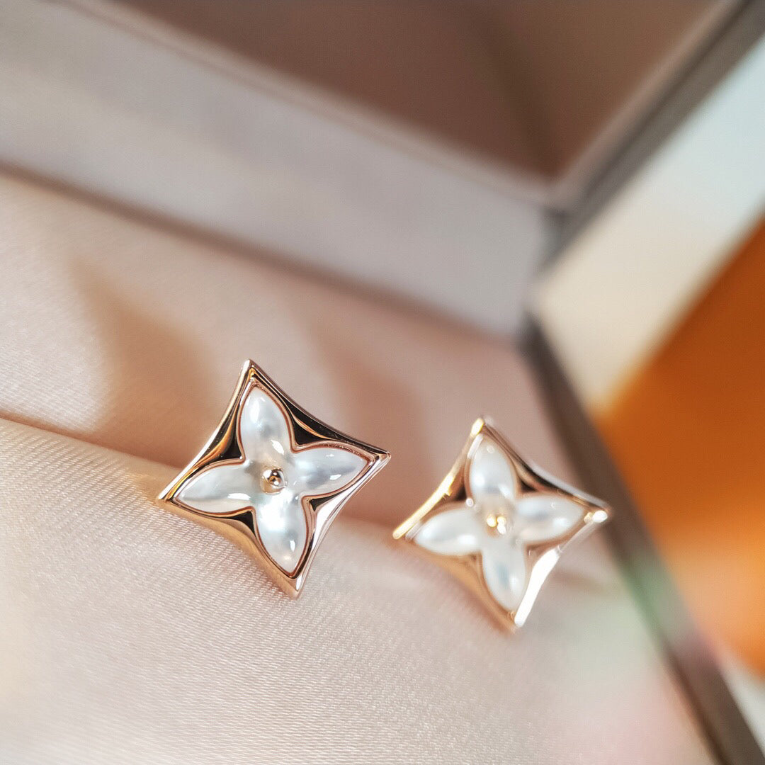 ¡®Dream¡¯STAR MOP PINK GOLD EARRINGS