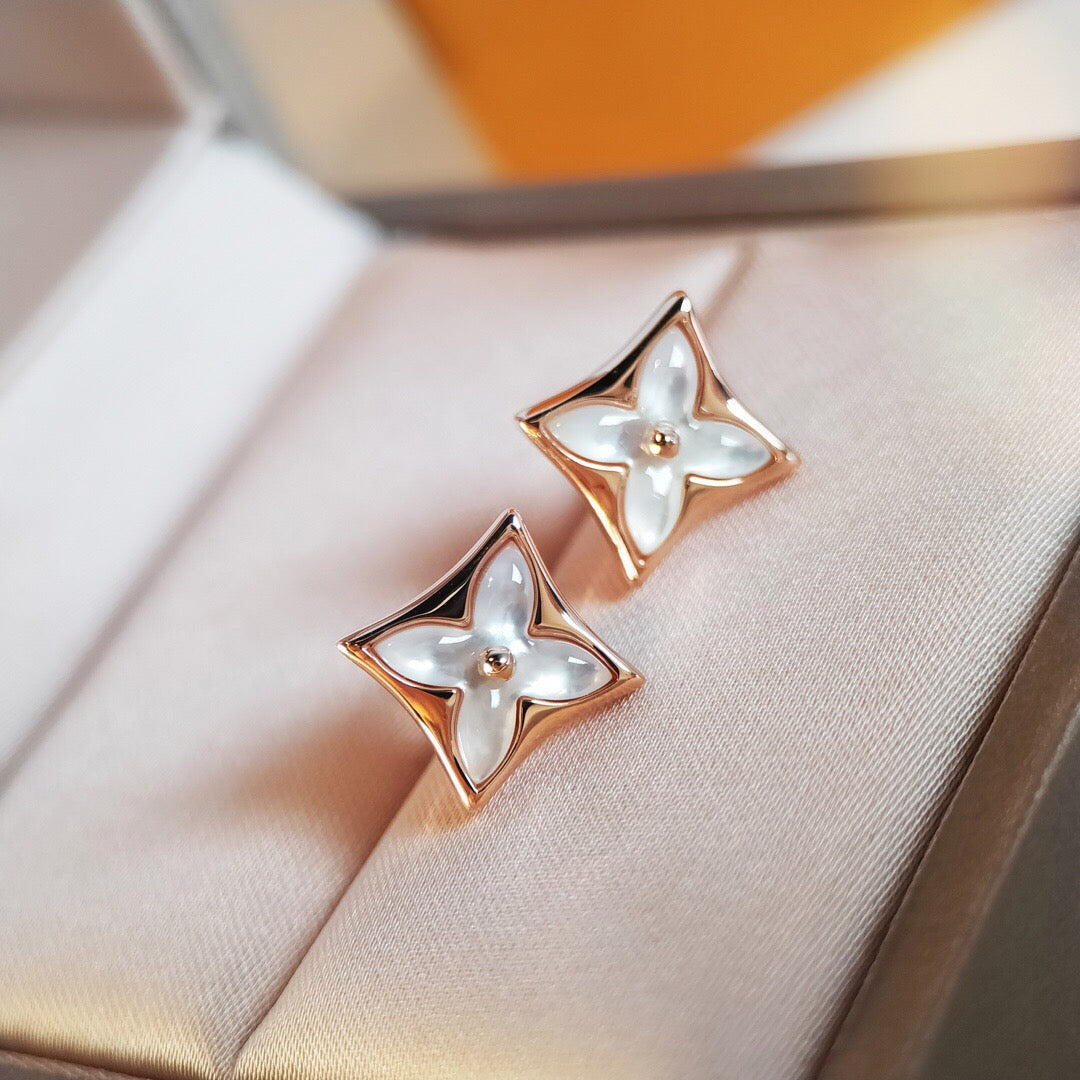¡®Dream¡¯STAR MOP PINK GOLD EARRINGS
