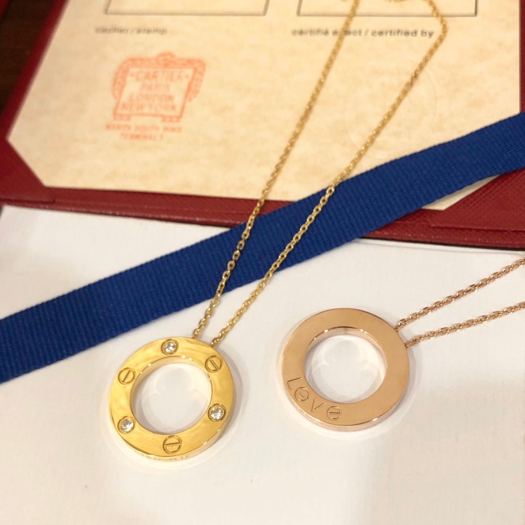 ¡®Dream¡¯LOVE NECKLACE 16MM 3 DIAMONDS