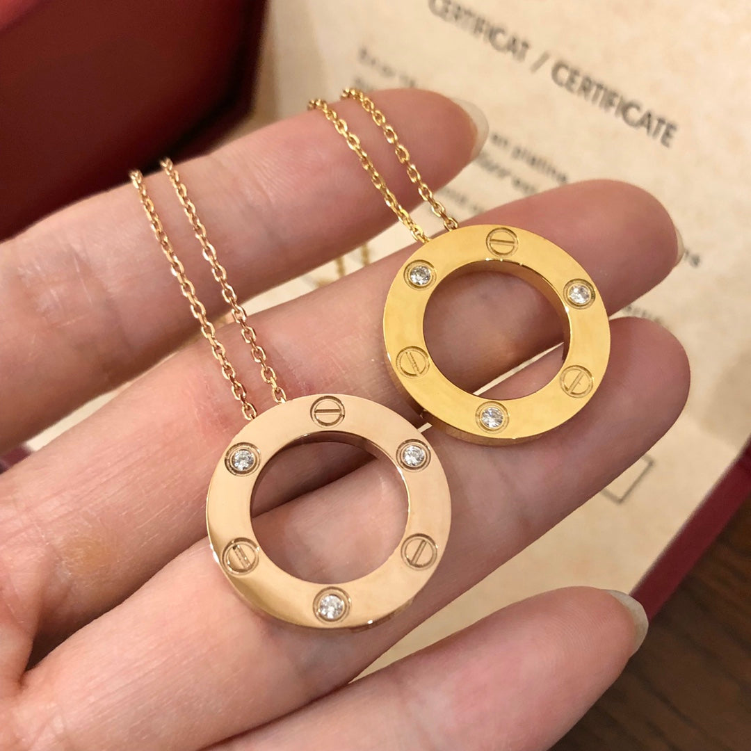 ¡®Dream¡¯LOVE NECKLACE 16MM 3 DIAMONDS