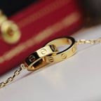 ¡®Dream¡¯LOVE NECKLACE DOUBLE RING GOLD