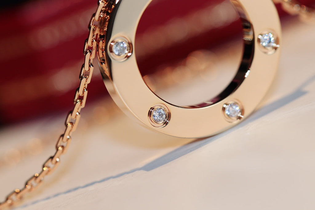 ¡®Dream¡¯LOVE HALSKETTE 16MM 6 DIAMANTEN ROSÉGOLD