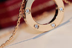 ¡®Dream¡¯LOVE HALSKETTE 16MM 6 DIAMANTEN ROSÉGOLD