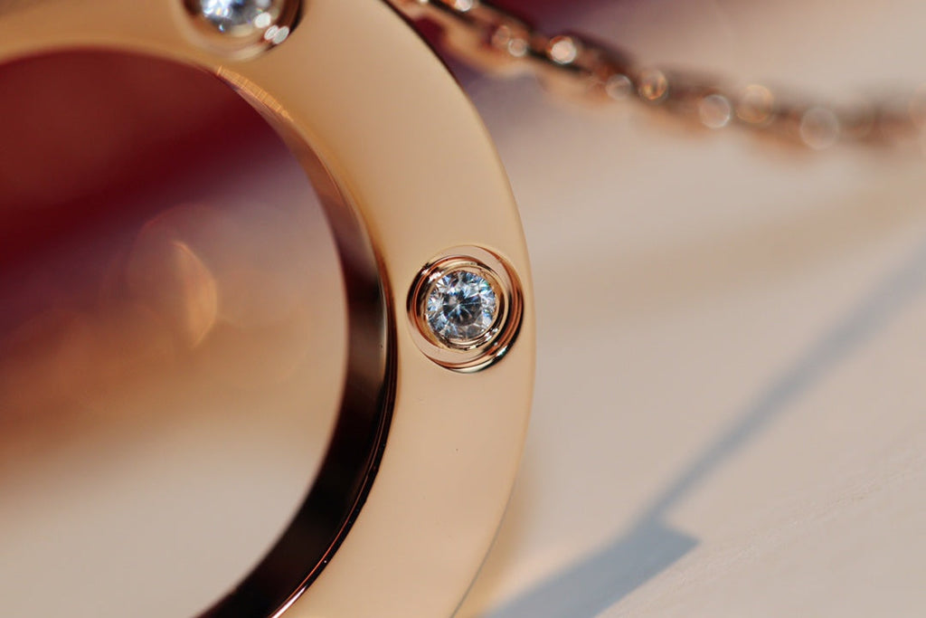¡®Dream¡¯LOVE HALSKETTE 16MM 6 DIAMANTEN ROSÉGOLD