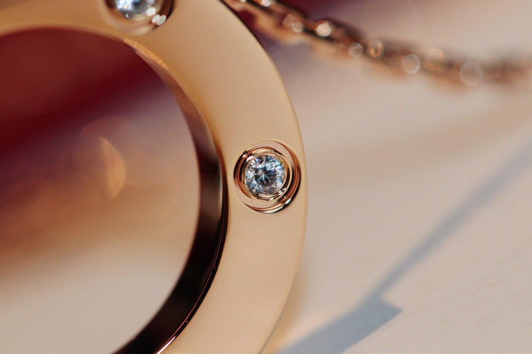 ¡®Dream¡¯LOVE HALSKETTE 16MM 6 DIAMANTEN ROSÉGOLD