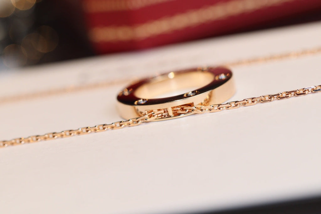 ¡®Dream¡¯LOVE HALSKETTE 16MM 6 DIAMANTEN ROSÉGOLD