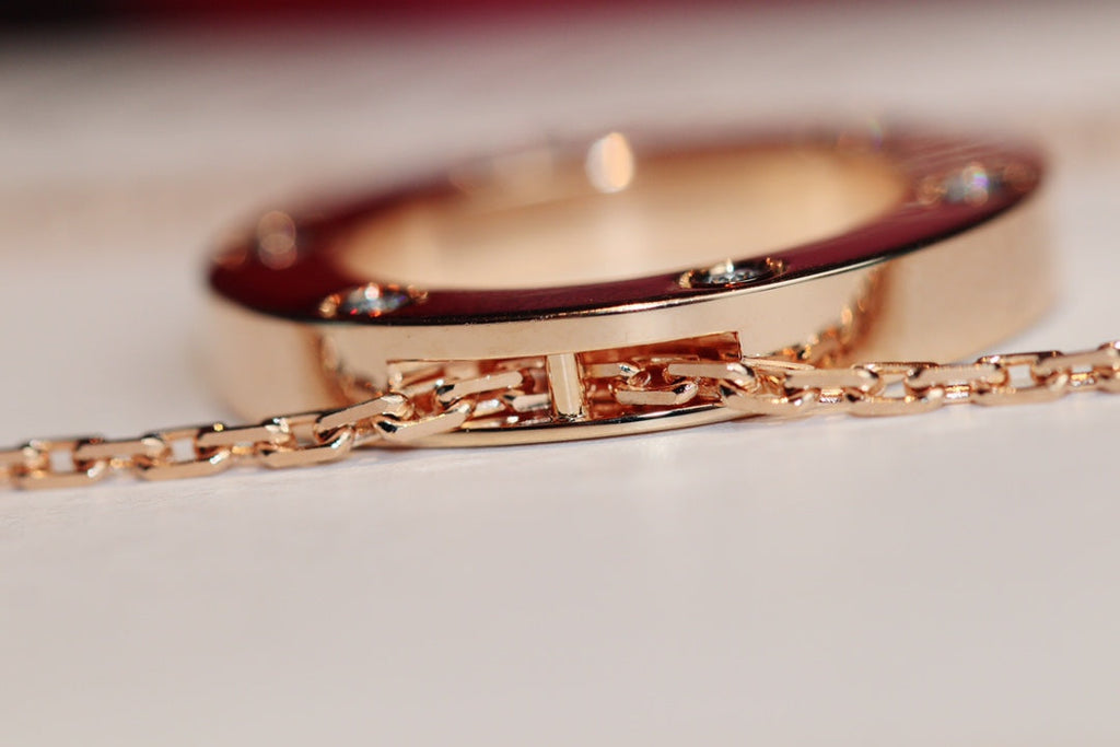 ¡®Dream¡¯LOVE HALSKETTE 16MM 6 DIAMANTEN ROSÉGOLD
