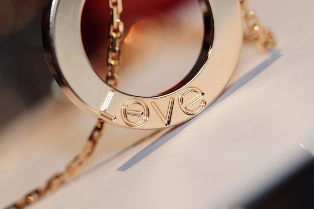 ¡®Dream¡¯LOVE HALSKETTE 16MM 6 DIAMANTEN ROSÉGOLD