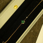 „Dream“-Sonnen-MALACHIT-1-DIAMANT-ROSÉGOLD-ARMBAND
