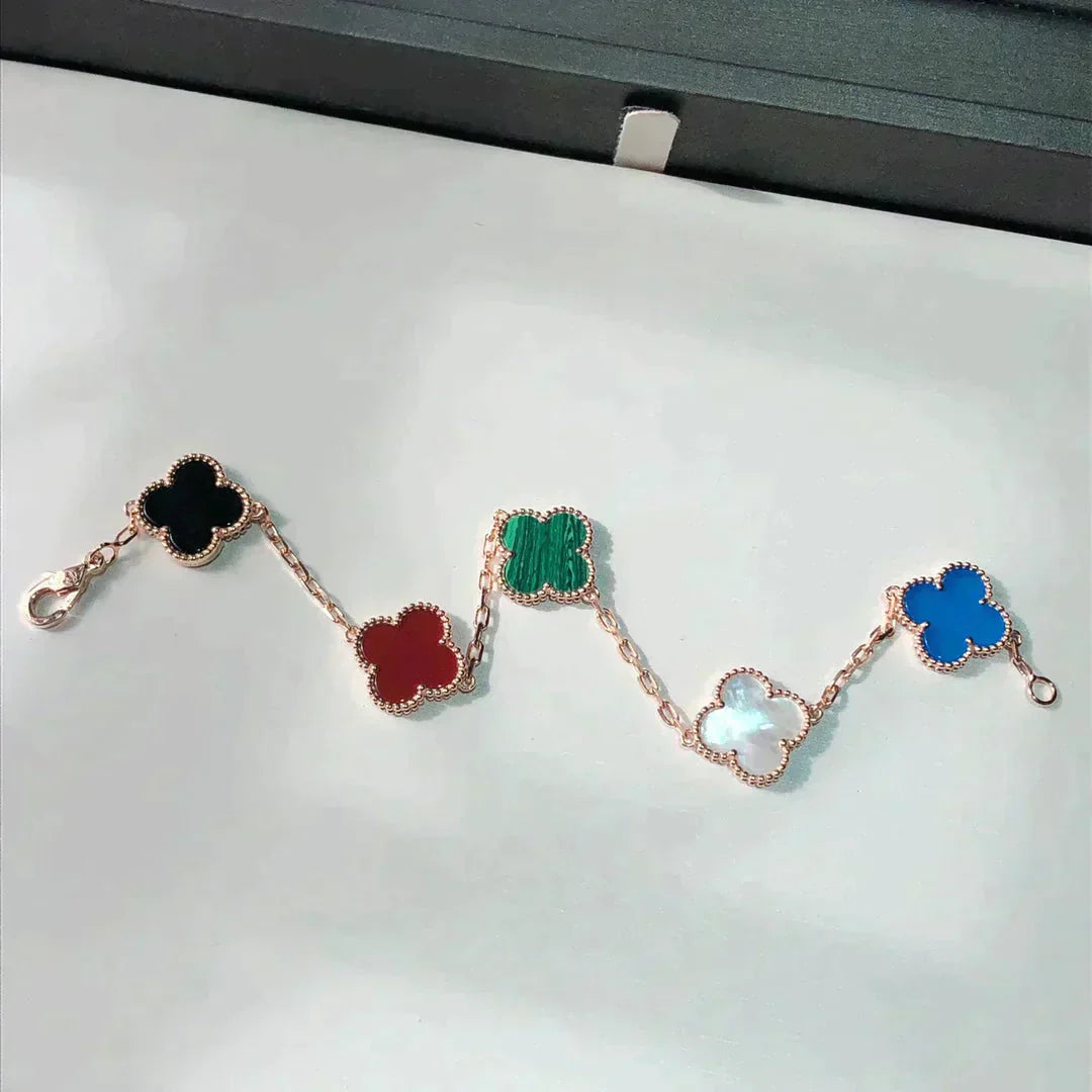 [Dream]New CLOVER 5 MOTIFS MULTICOLOR BRACELET