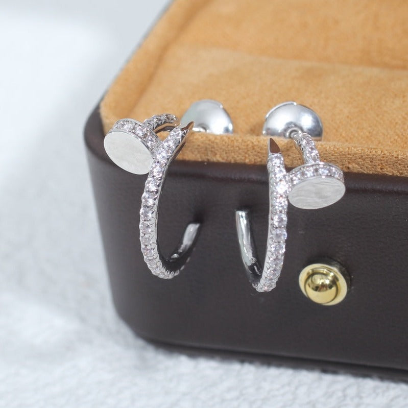 ¡®Dream¡¯JUSTE EARRINGS 12.75MM SILVER DIAMOND