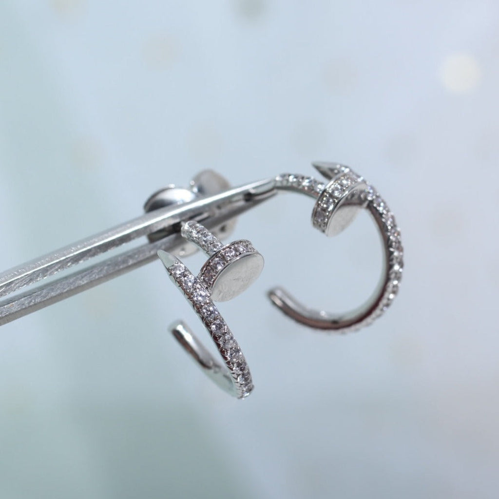 「ドリーム」ジュスト イヤリング 12.75mm シルバー ダイヤモンド