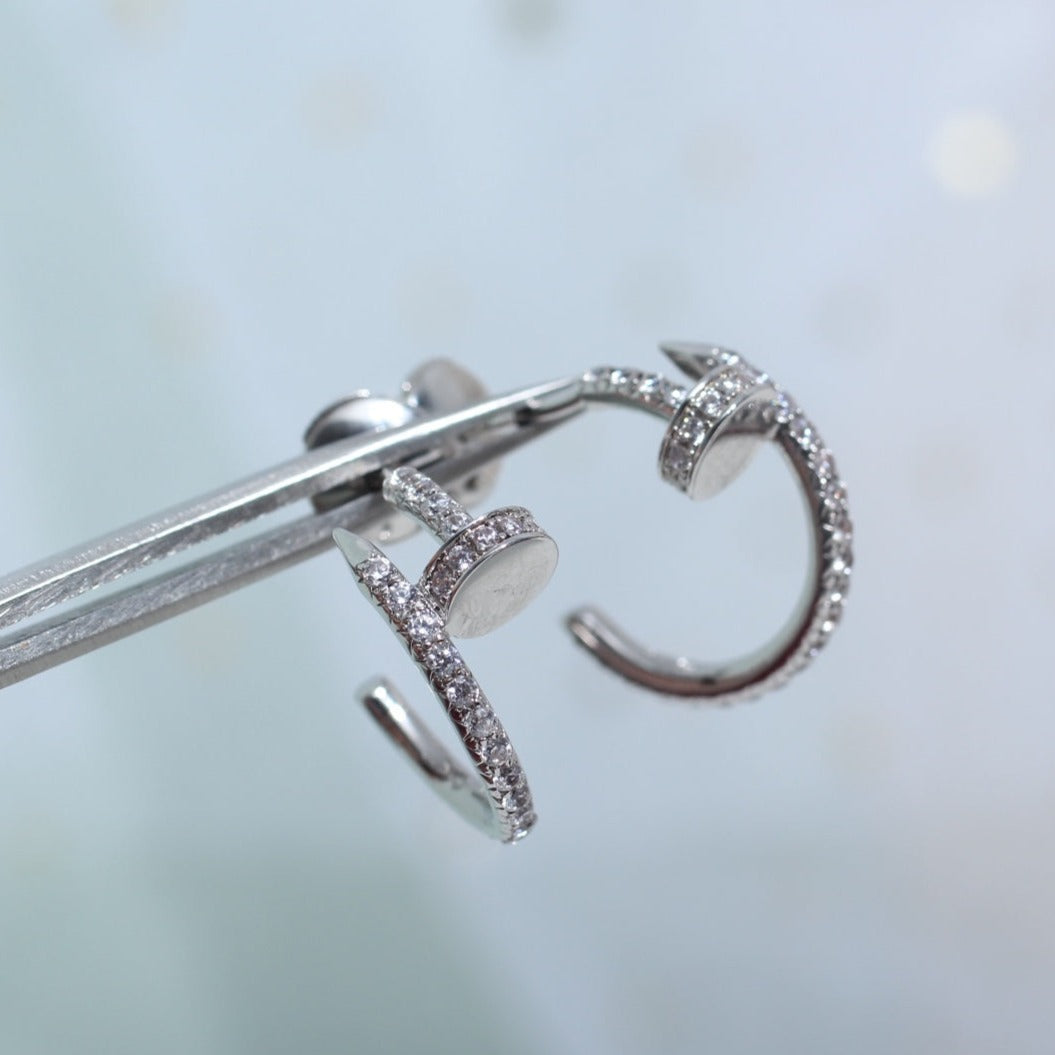 ¡®Dream¡¯JUSTE EARRINGS 12.75MM SILVER DIAMOND