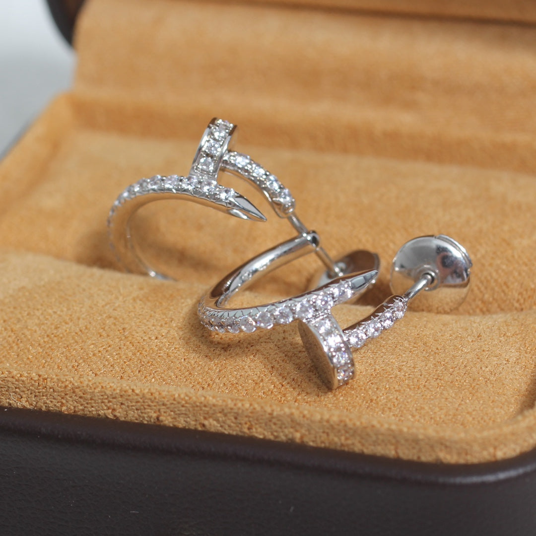 ¡®Dream¡¯JUSTE EARRINGS 12.75MM SILVER DIAMOND