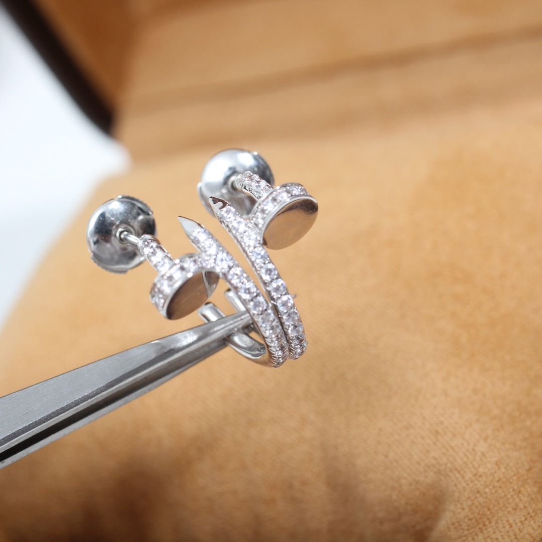 ¡®Dream¡¯JUSTE EARRINGS 12.75MM SILVER DIAMOND