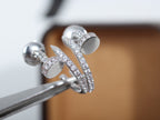 「ドリーム」ジュスト イヤリング 12.75mm シルバー ダイヤモンド