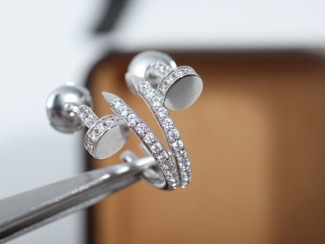 「ドリーム」ジュスト イヤリング 12.75mm シルバー ダイヤモンド