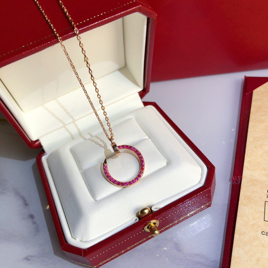 ¡®Dream¡¯JUSTE NECKLACE GOLD RED DIAMONDS