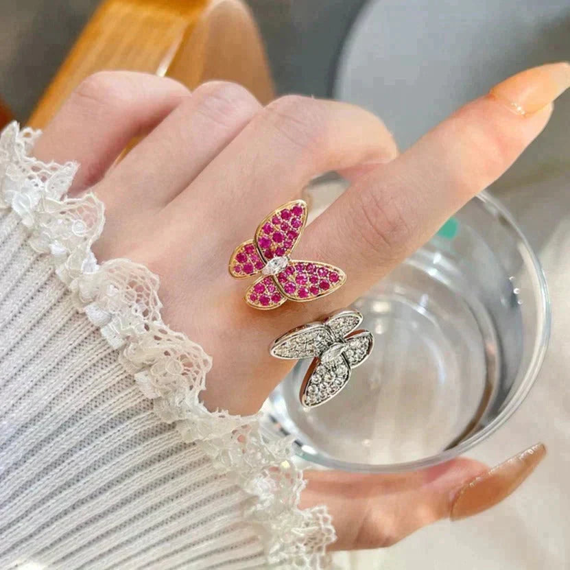 ¡®Dream¡¯TWIN BUTTERFLY DIAMOND RING