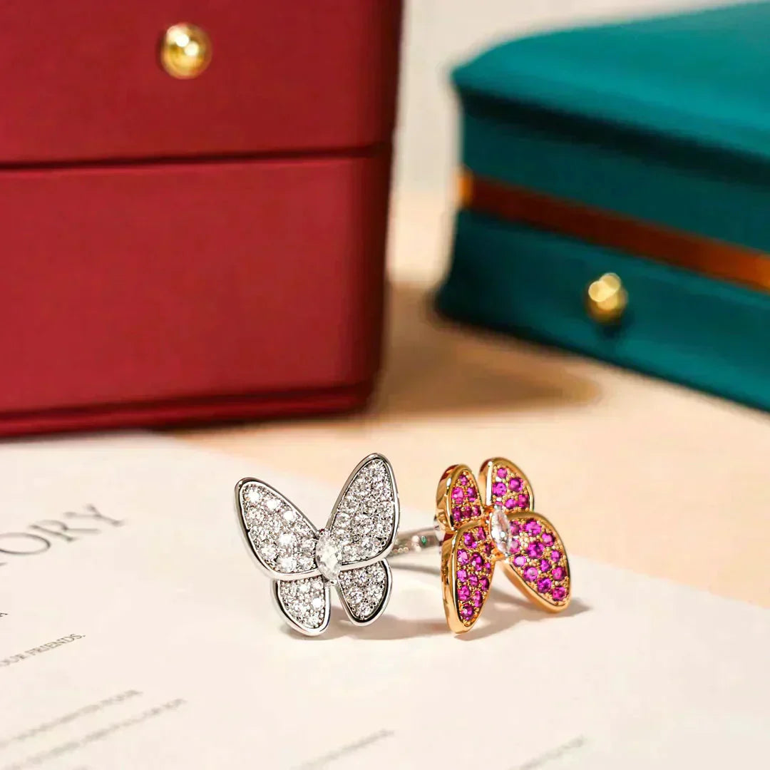 ¡®Dream¡¯TWIN BUTTERFLY DIAMOND RING