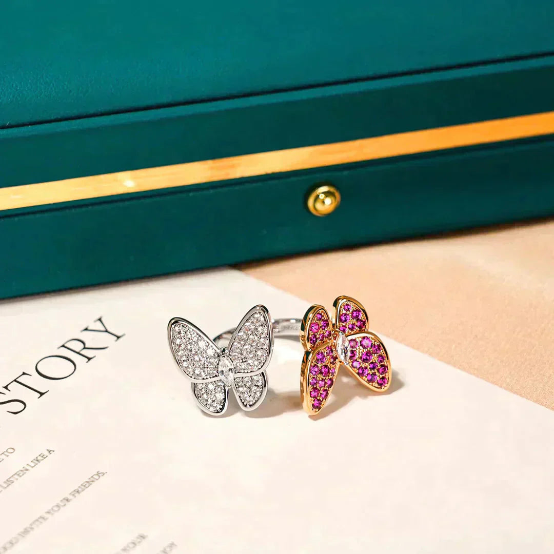 ¡®Dream¡¯TWIN BUTTERFLY DIAMOND RING