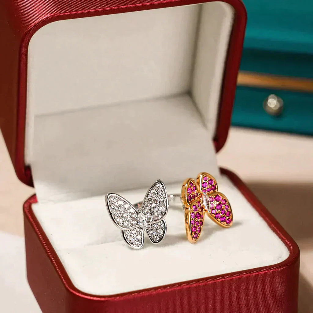 ¡®Dream¡¯TWIN BUTTERFLY DIAMOND RING
