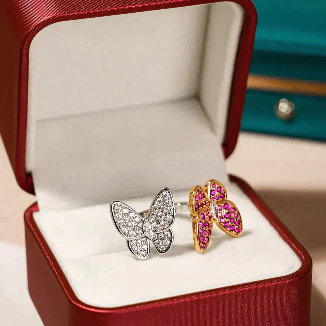 ¡®Dream¡¯TWIN BUTTERFLY DIAMOND RING
