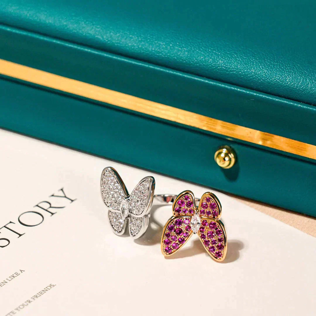 ¡®Dream¡¯TWIN BUTTERFLY DIAMOND RING