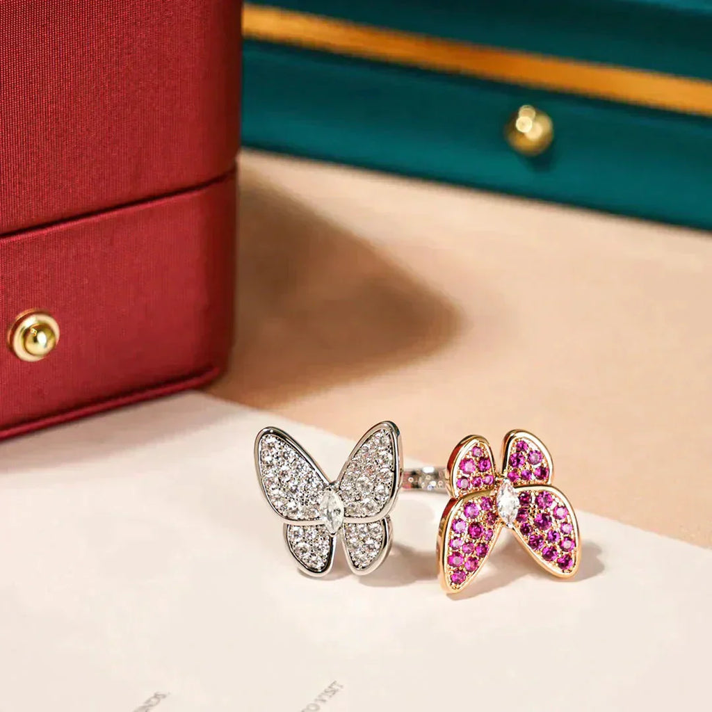¡®Dream¡¯TWIN BUTTERFLY DIAMOND RING