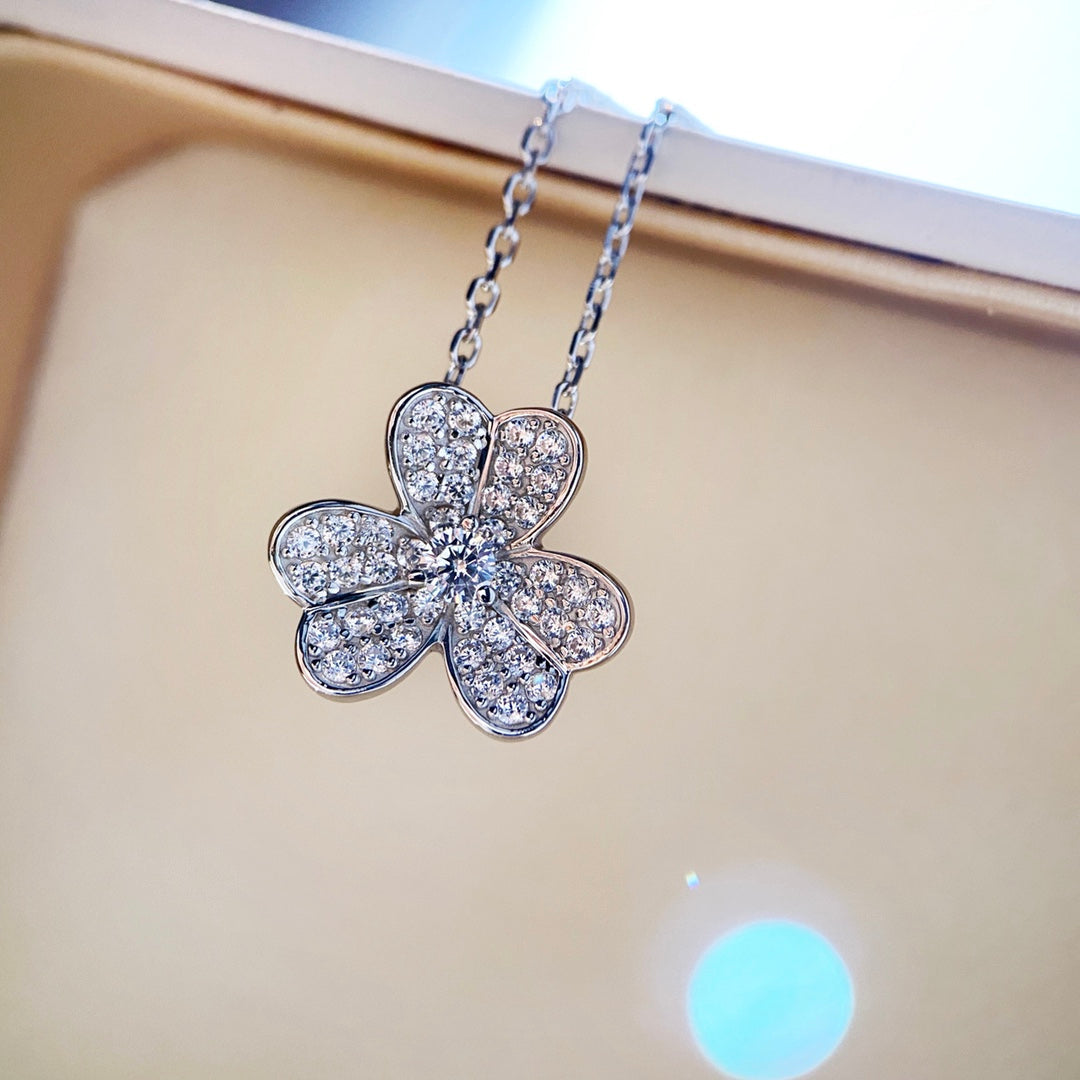 ¡®Dream¡¯CLOVER DIAMOND NECKLACE SILVER