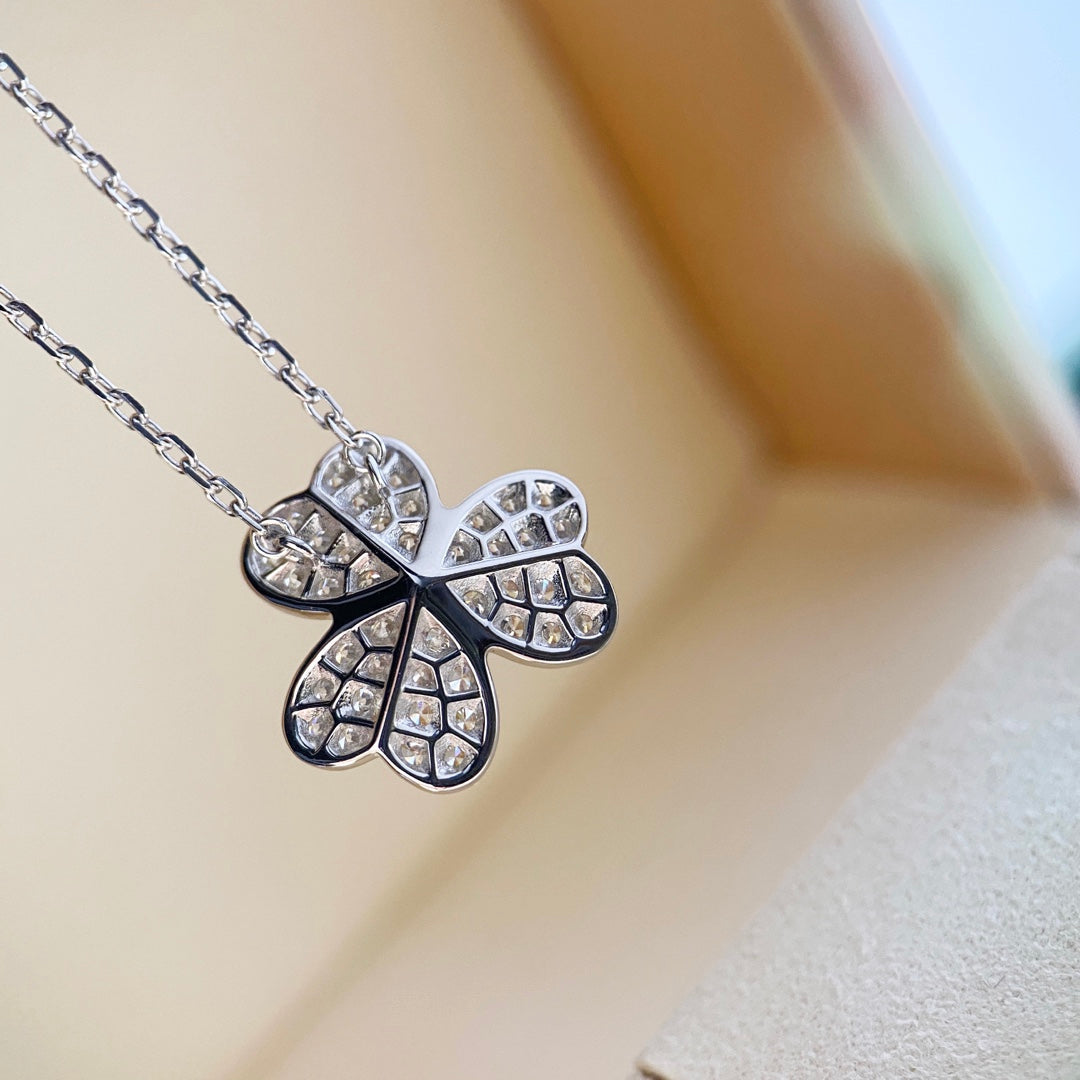 ¡®Dream¡¯CLOVER DIAMOND NECKLACE SILVER