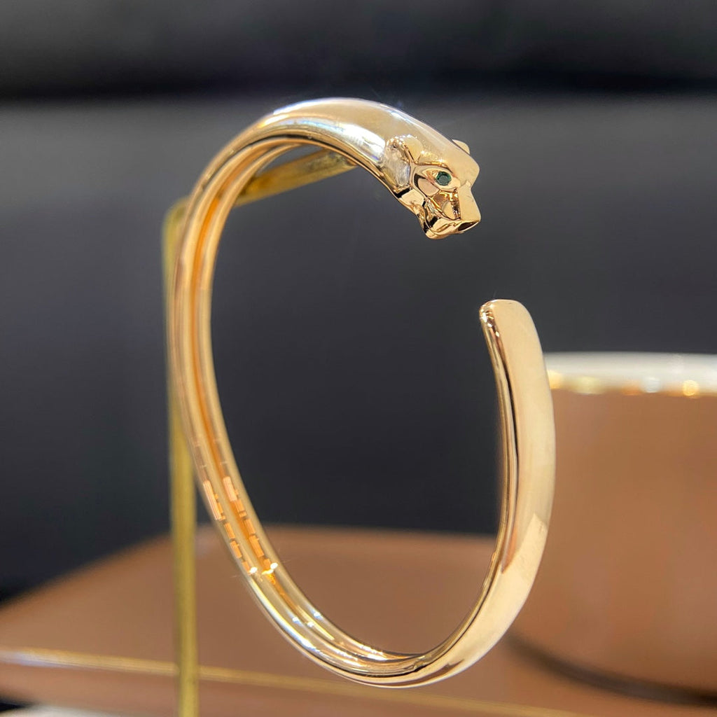 ¡®Dream¡¯PANTHERE GOLD OPEN BRACELET