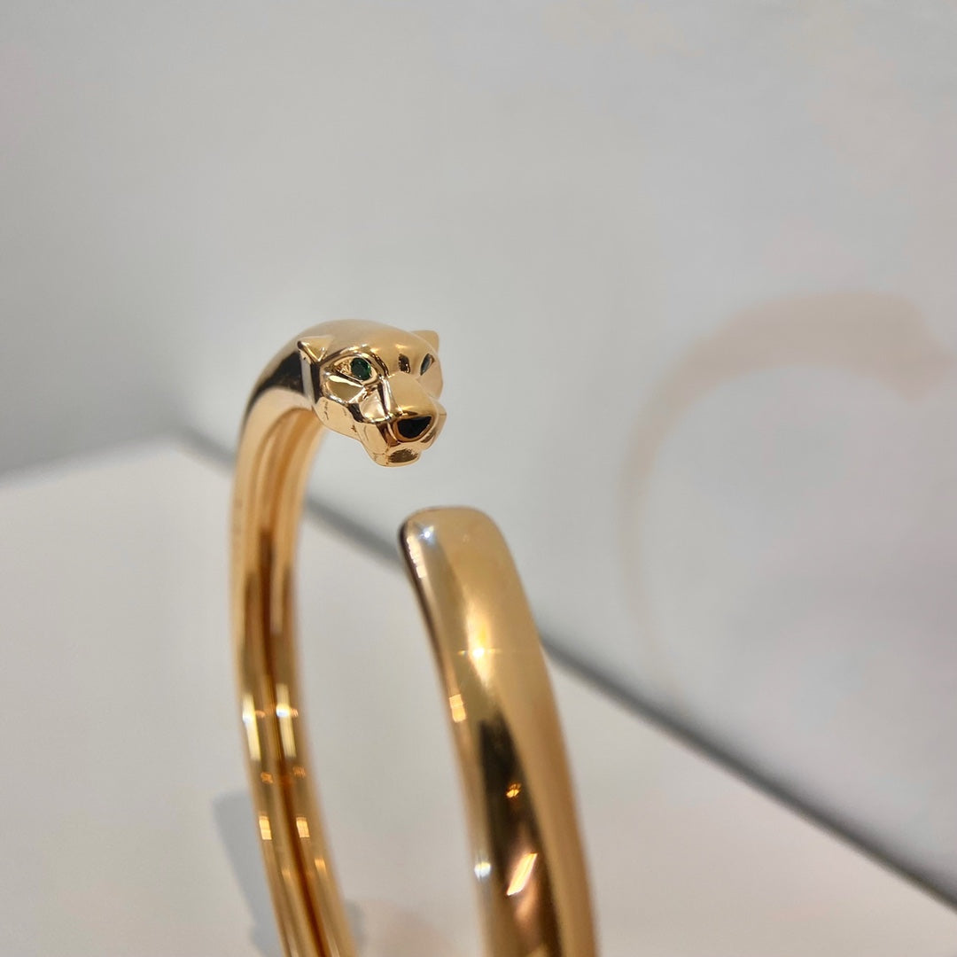 ¡®Dream¡¯PANTHERE GOLD OPEN BRACELET