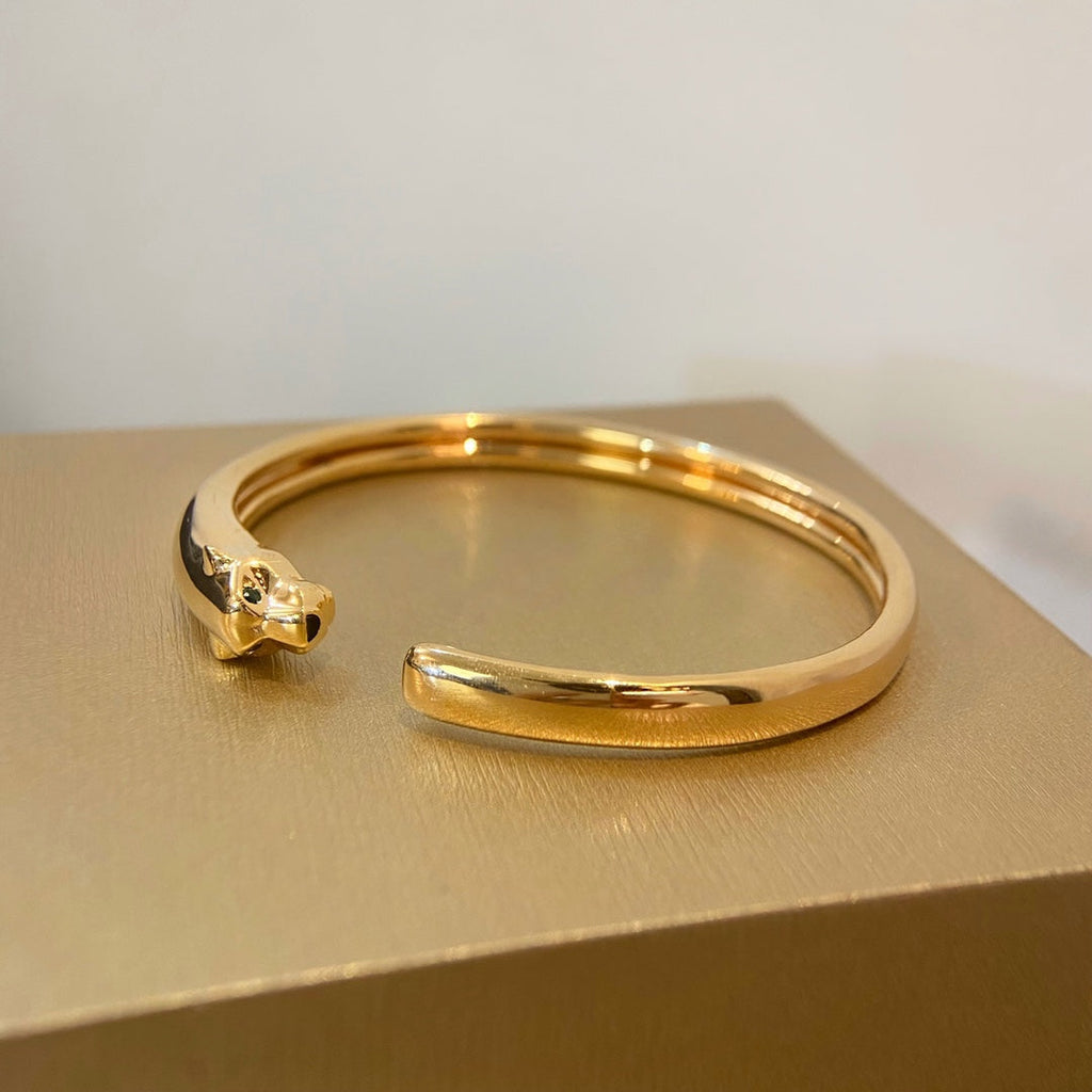 ¡®Dream¡¯PANTHERE GOLD OPEN BRACELET