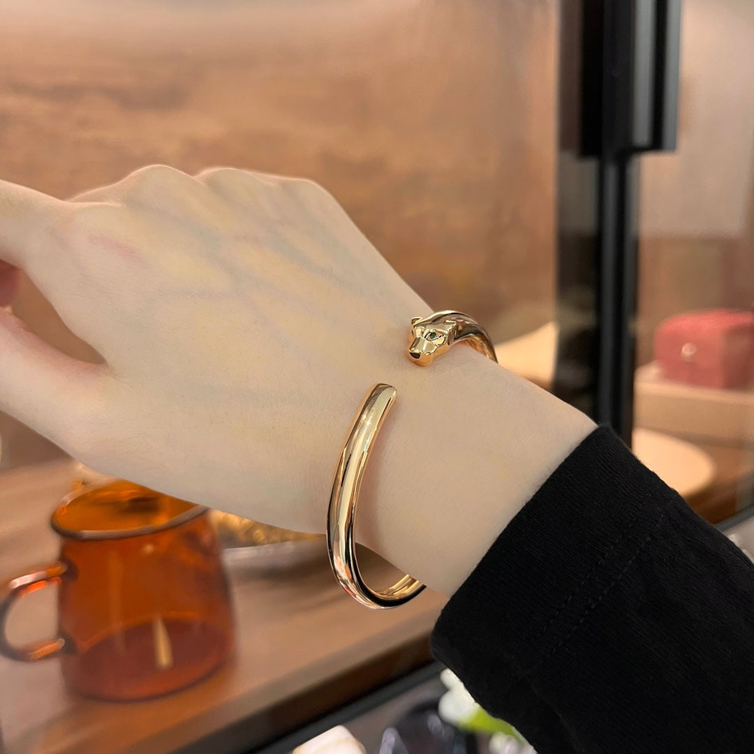 ¡®Dream¡¯PANTHERE GOLD OPEN BRACELET