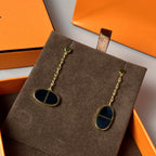 ¡®Dream¡¯CHAINE VERSO BLACK CERAMIC EARRINGS