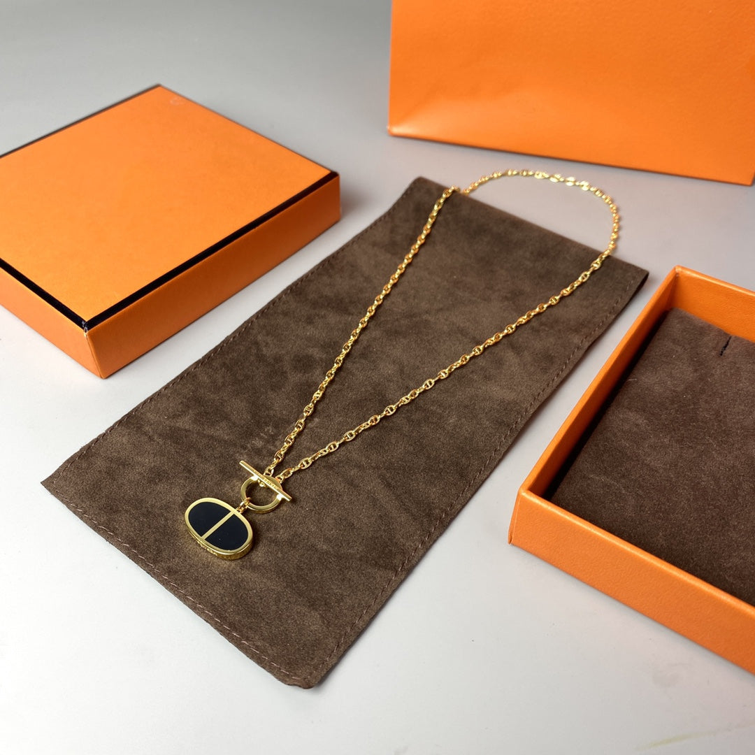 ¡®Dream¡¯CHAINE VERSO BLACK CERAMIC NECKLACE